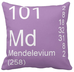 Lilac Mendelevium Element Pillow