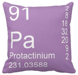 Lilac Protactinium Element Pillow