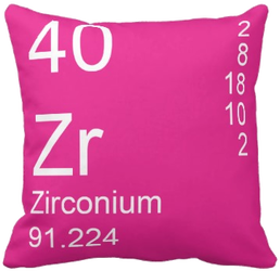 Pink Zirconium Element Pillow