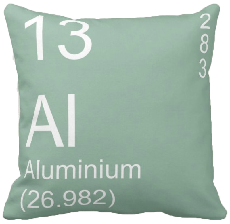 Sage Green Aluminium Element Pillow