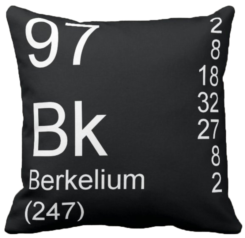 Black Berkelium Element Pillow