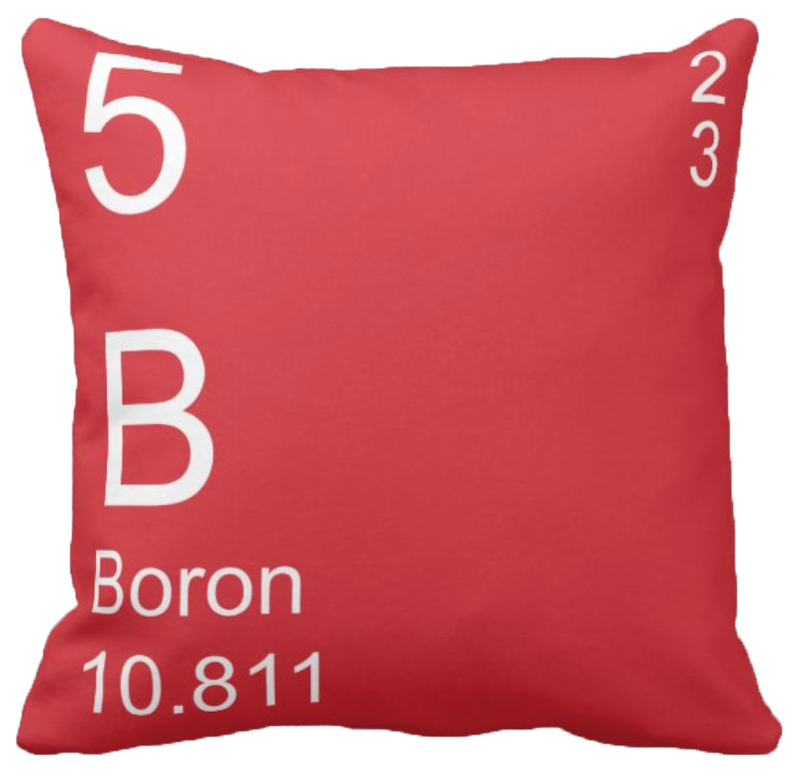 Red Boron Element Pillow