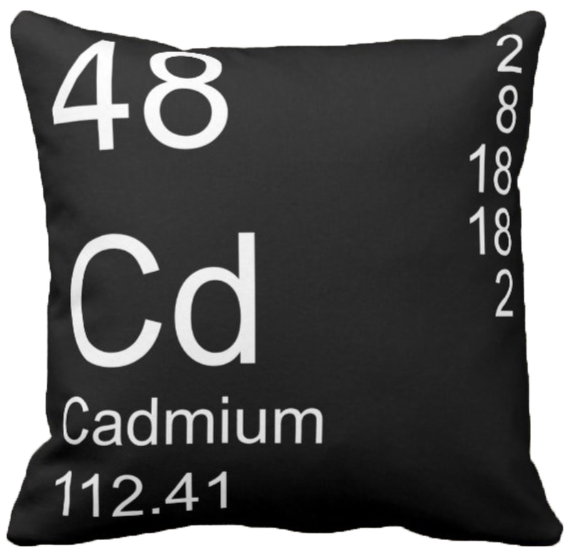 Black Cadmium Element Pillow