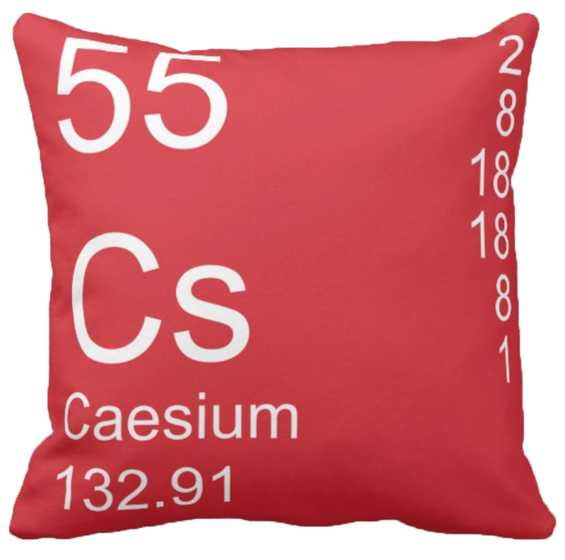 Red Caesium Element Pillow