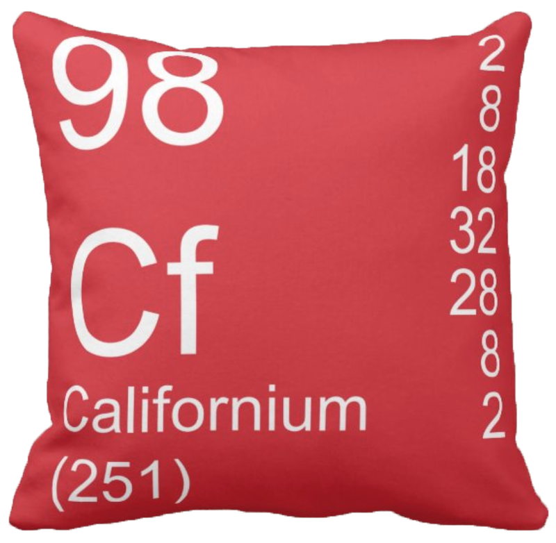 Red Californium Element Pillow