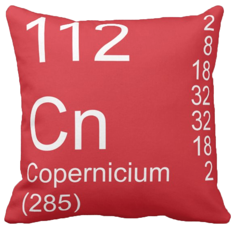 Red Copernicium Element Pillow