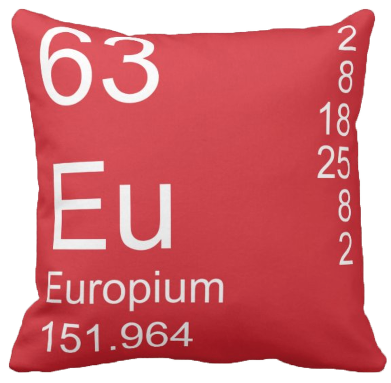 Red Europium Element Pillow