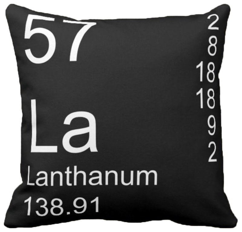 Black Lanthanum Element Pillow