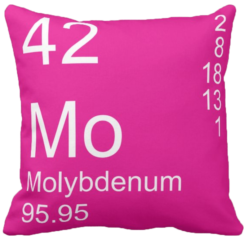 Pink Molybdenum Element Pillow