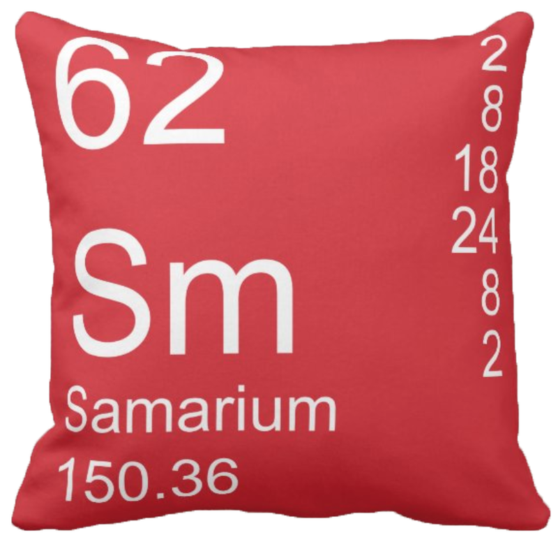 Red Samarium Element Pillow