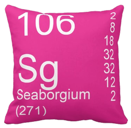 Pink Seaborgium Element Pillow