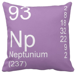 Lilac Neptunium Element Pillow