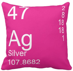 Pink Silver Element Pillow