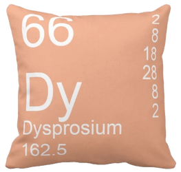 Peach Dysprosium Element Pillow