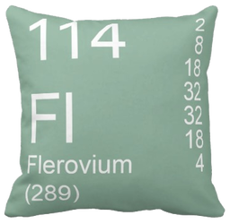Sage Green Flerovium Element Pillow