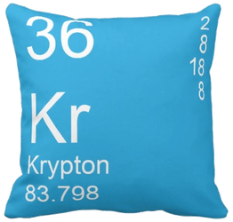 Blue Krypton Element Pillow