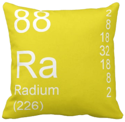 Yellow Radium Element Pillow