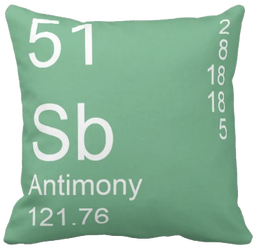 Sage Green Antimony Element Pillow