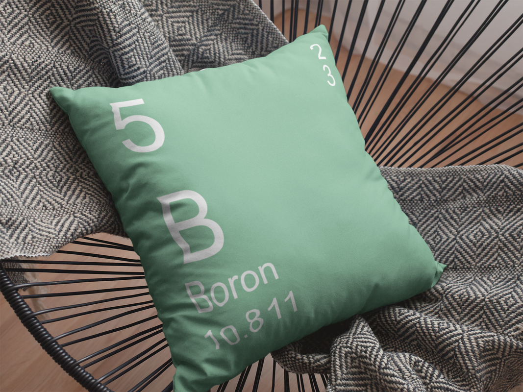 Sage Green Boron Element Pillow on Chair
