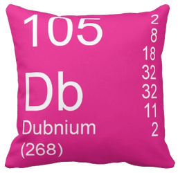 Pink Dubnium Element Pillow
