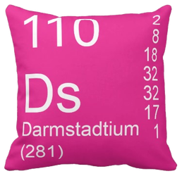 Pink Darmstadtium Element Pillow