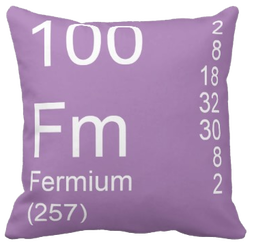 Lilac Fermium Element Pillow