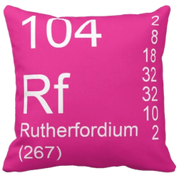Pink Rutherfordium Element Pillow