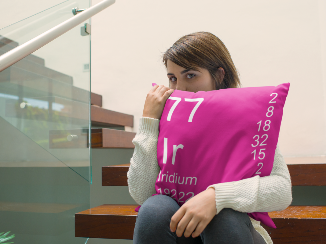 Pink Iridium Element Pillow Held by Girl