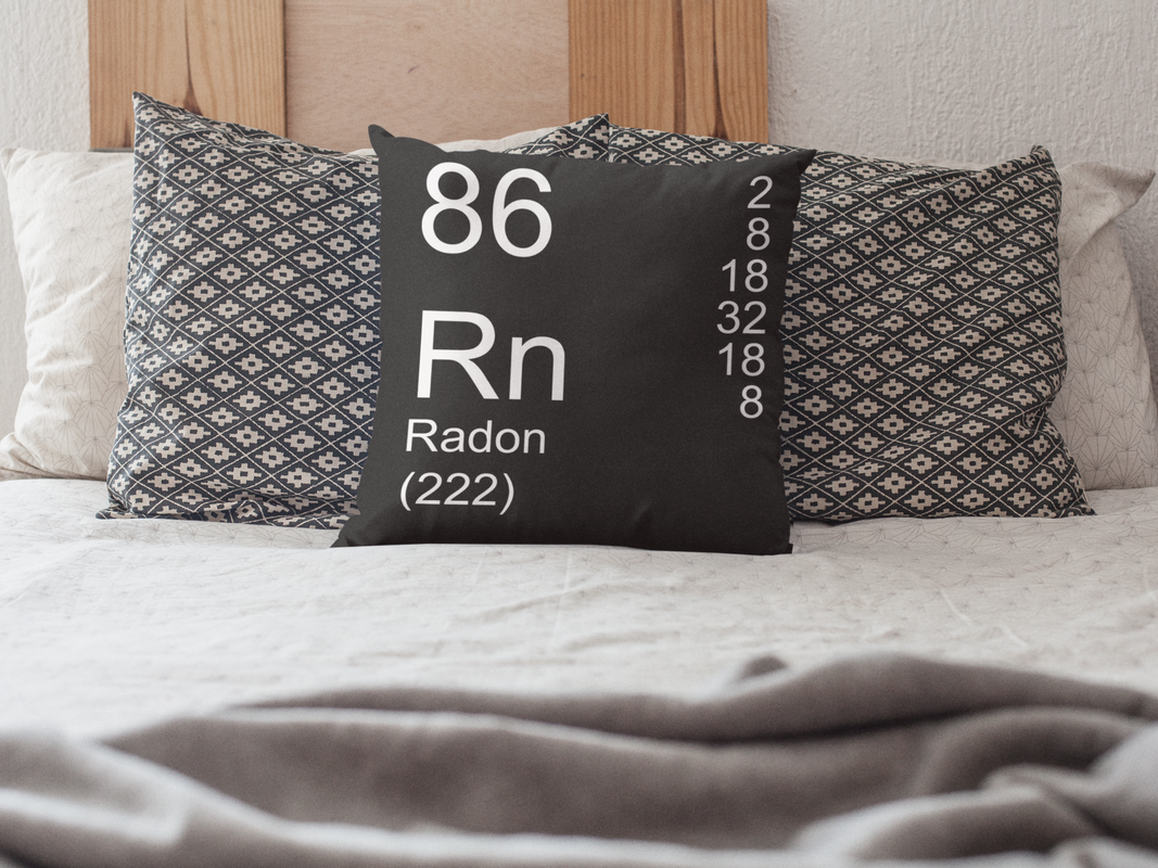Black Radon Element Pillow on Bed