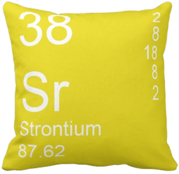 Yellow Strontium Element Pillow