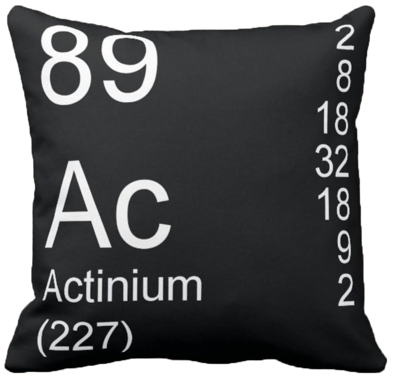 Black Actinium Element Pillow