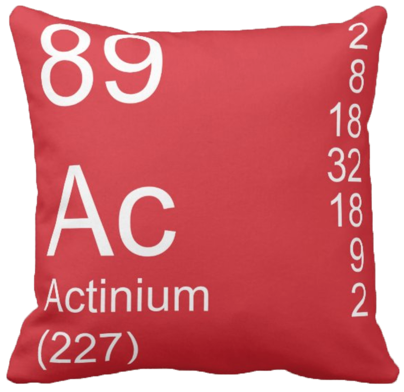 Red Actinium Element Pillow