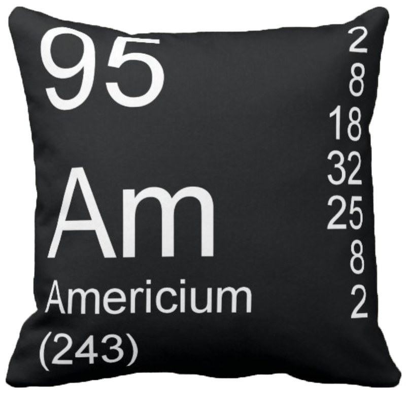 Black Americium Element Pillow