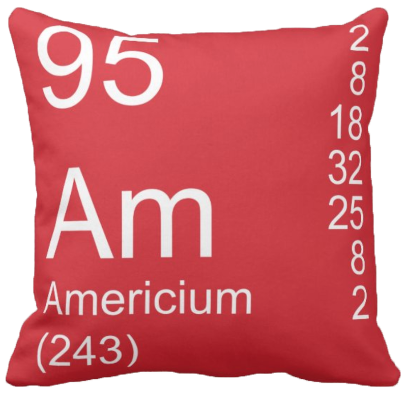 Red Americium Element Pillow
