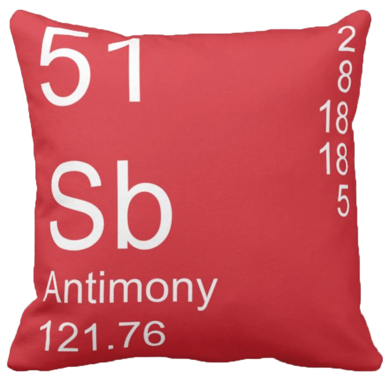 Red Antimony Element Pillow