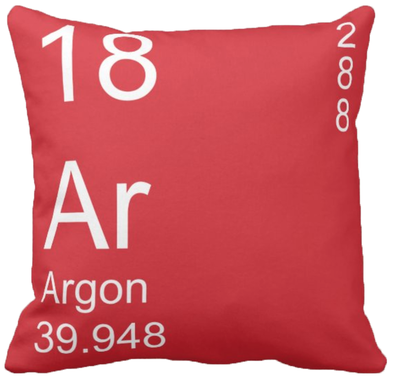 Red Argon Element Pillow