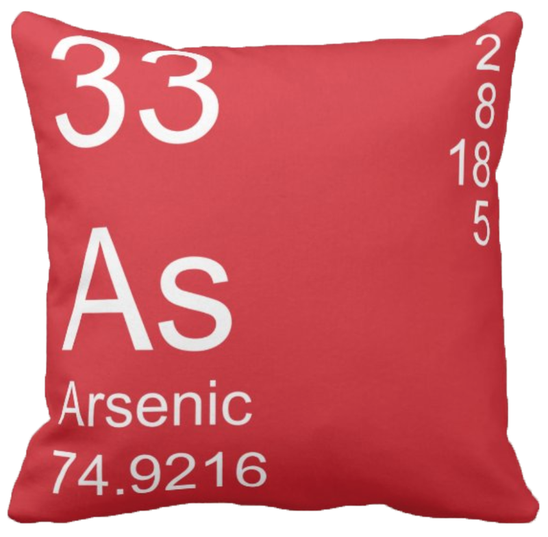 Red Arsenic Element Pillow 
