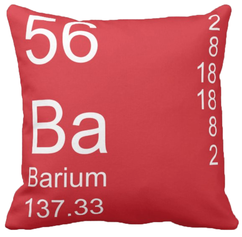 Red Barium Element Pillow