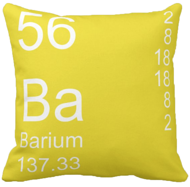 Yellow Barium Element Pillow