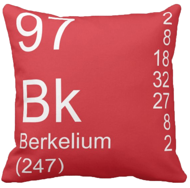 Red Berkelium Element Pillow