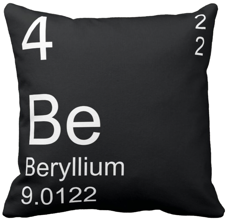 Black Beryllium Element Pillow