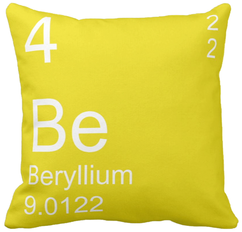 Yellow Beryllium Element Pillow