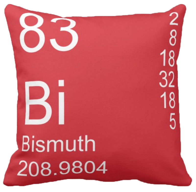 Red Bismuth Element Pillow