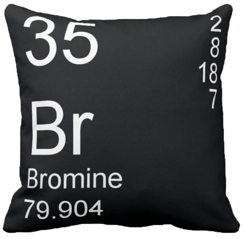 Black Bromine Element Pillow