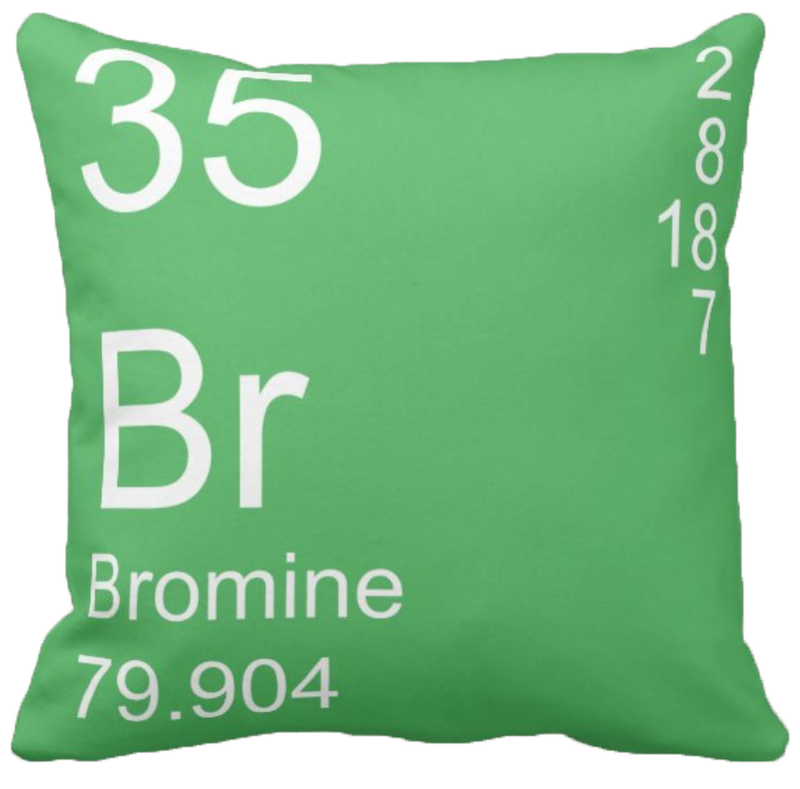 Green Bromine Element Pillow