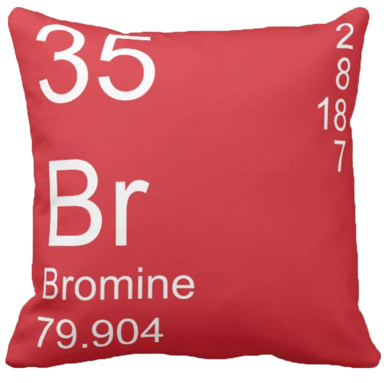 Red Bromine Element Pillow