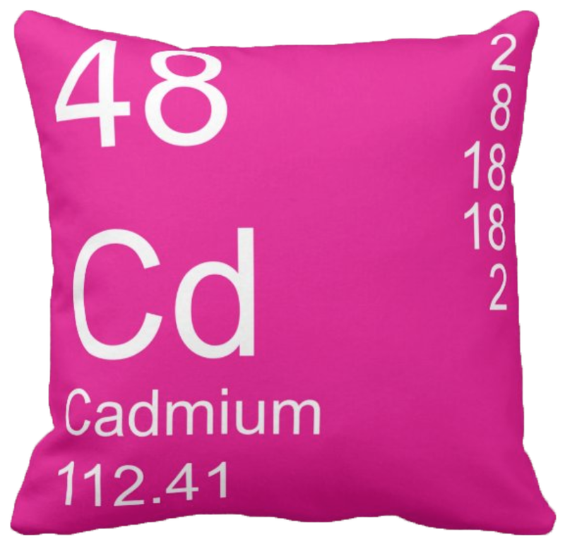 Pink Cadmium Element Pillow