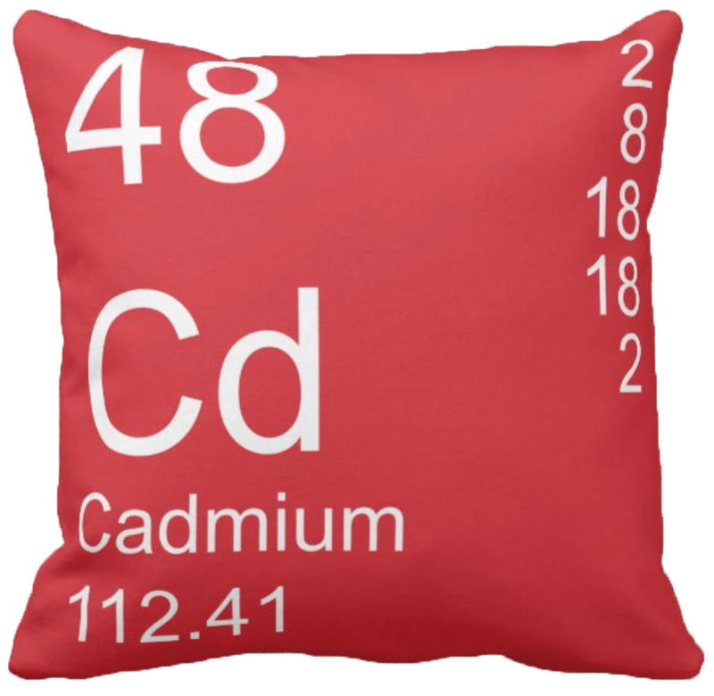 Red Cadmium Element Pillow