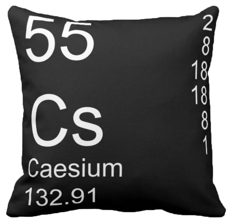 Black Caesium Element Pillow