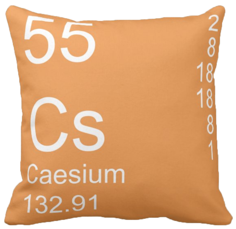 Soft Orange Caesium Element Pillow
